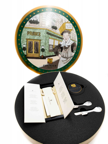 Prunier Caviar Tradition gift set and Guilloche biros