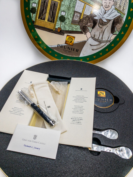 Prunier Caviar and Guilloche fountain pen gift set