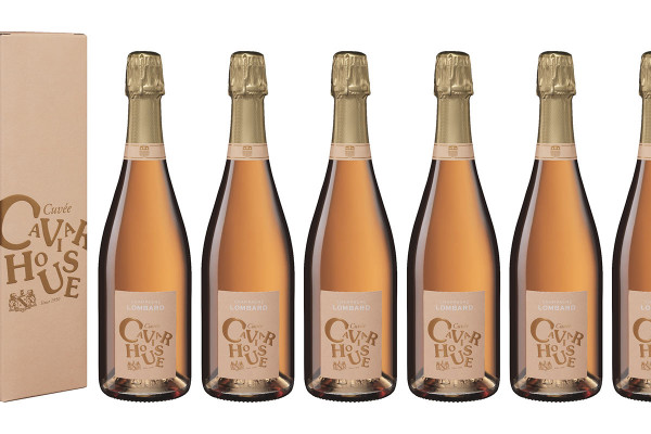 Caviar House Champagne Rosé, carton with 6 bottles of 0.75l each