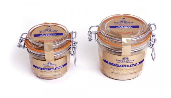 Ganze Gänseleber mit Champagnergelée, Foie Gras Halbkonserven