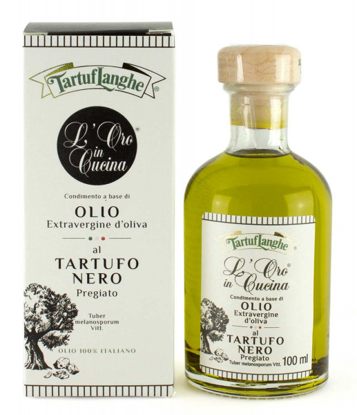 Olivenöl mit schwarzem Trüffel
